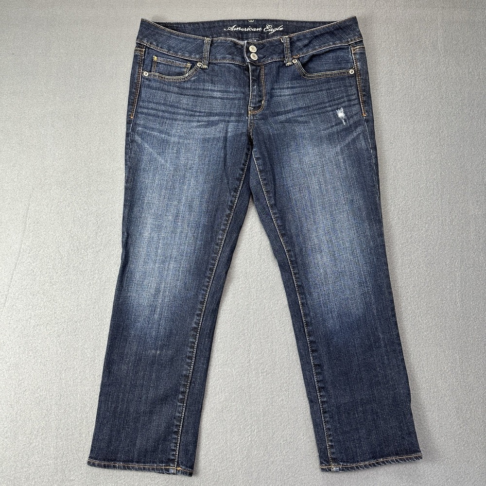 American Eagle Outfitters Dark Wash Wide Leg Jeans
